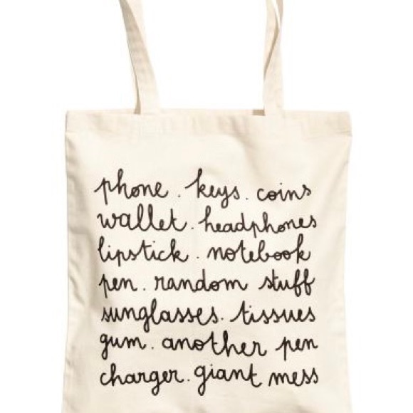 NWT H&M Printed Tote Bag - Picture 2 of 2